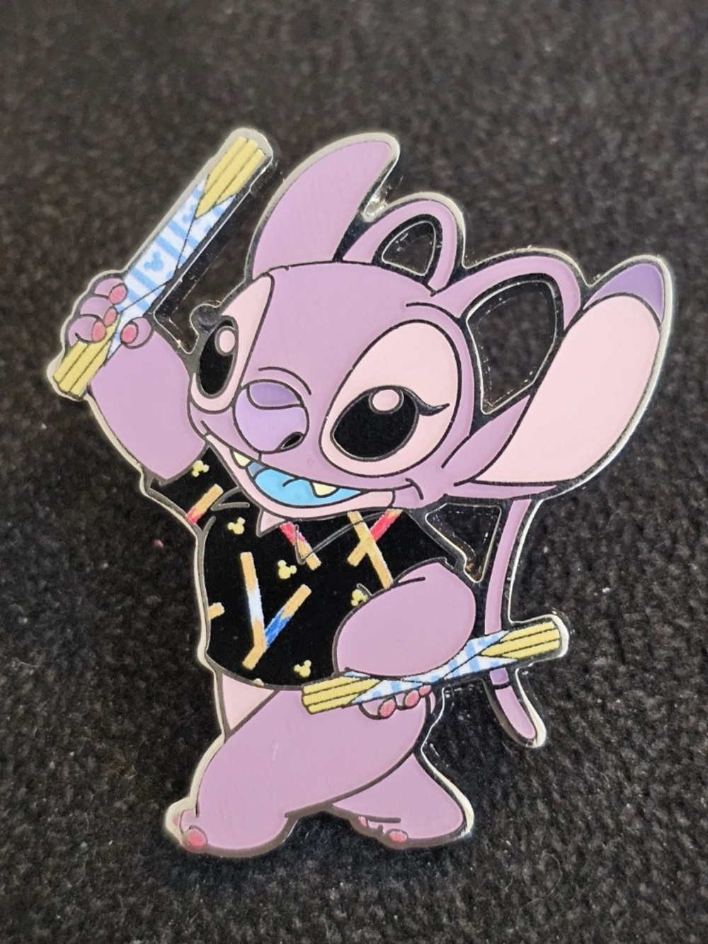 Disney Pin Stitch Attacks Snacks Mystery Disney Pin 2025 Angel with Churros